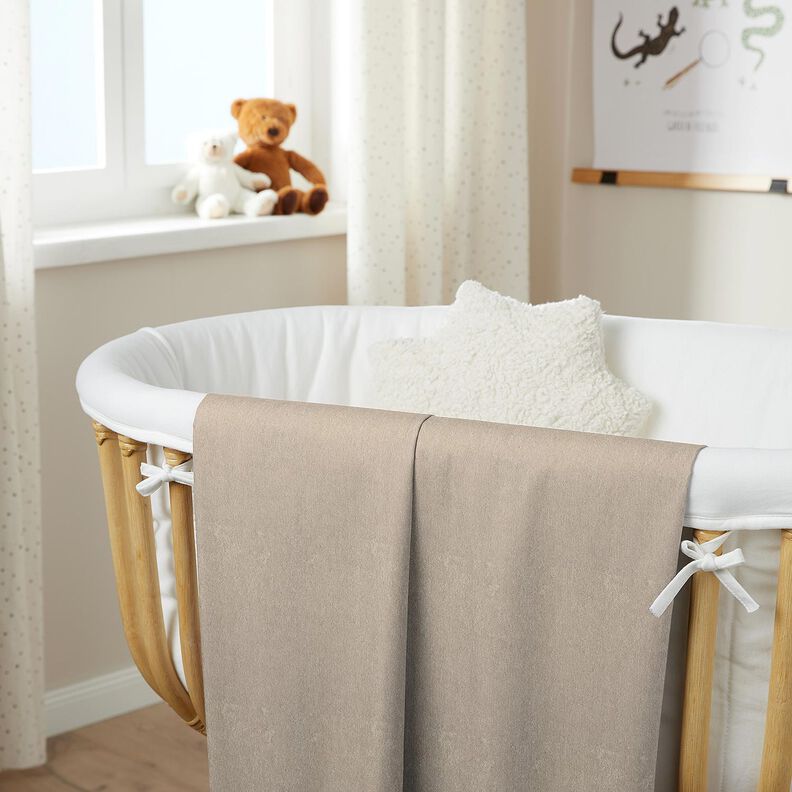 Towelling Fabric Stretch Plain – light beige,  image number 7