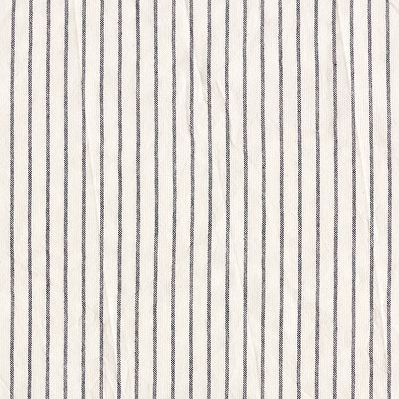 Blouse Fabric Cotton Blend wide Stripes – offwhite/black,  image number 1