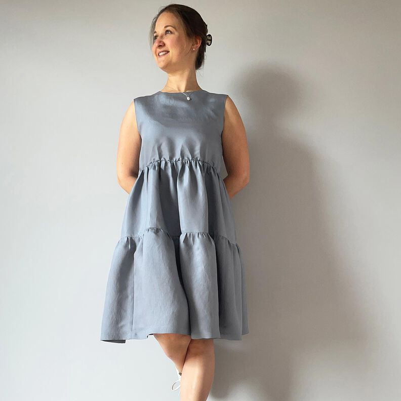 Viscose Blend Shimmer Shine – dove blue,  image number 6
