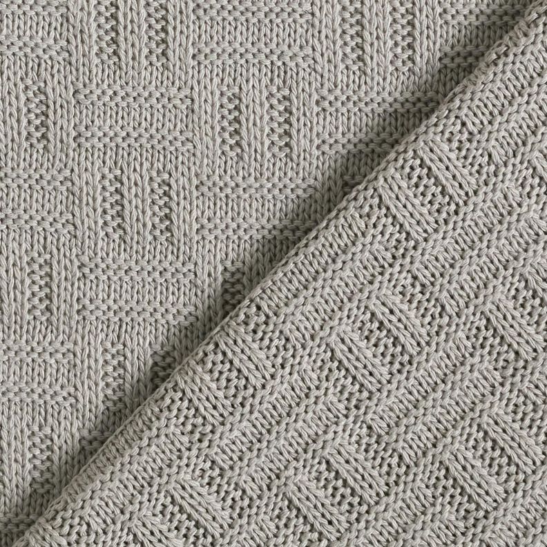 Knit Fabric broken ribbed pattern – light grey,  image number 4