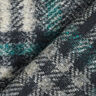 Large Check Wool Blend Knit Coating – midnight blue,  thumbnail number 4