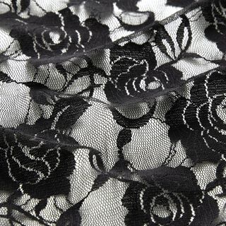 Soft Mesh Lace roses – black, 
