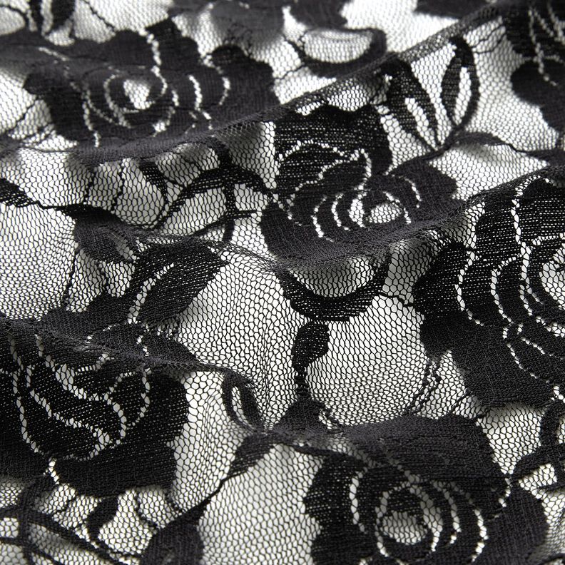 Soft Mesh Lace roses – black,  image number 2