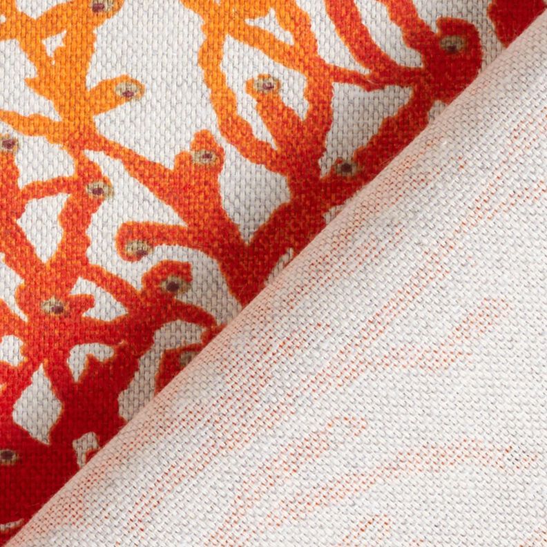 Decor Fabric Half Panama fine coral – terracotta/natural – terracotta/natural,  image number 4