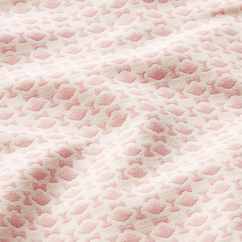 Diamond patterned Jacquard – pink/offwhite,  image number 2