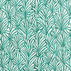 Coated Cotton abstract palm fronds &ndash; peppermint/ivory, 