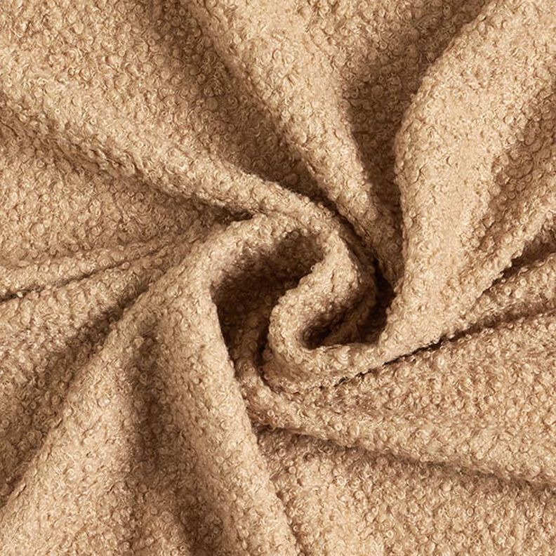 Plain Bouclé Knit – beige,  image number 1