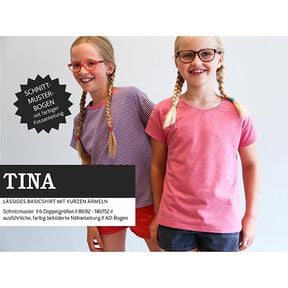 TINA - casual basic top with short sleeves, Studio Schnittreif | 86 - 152, 