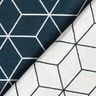 Decor Fabric Jacquard modern cubes – midnight blue/ivory,  thumbnail number 4