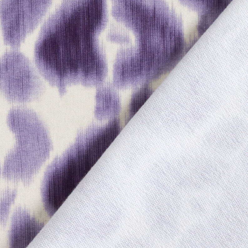 GOTS French terry batik leopard print | TCC x LOOKS by Wolfgang Joop – lilac/cream,  image number 6
