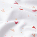GOTS Cotton Jersey Hearts – white, 