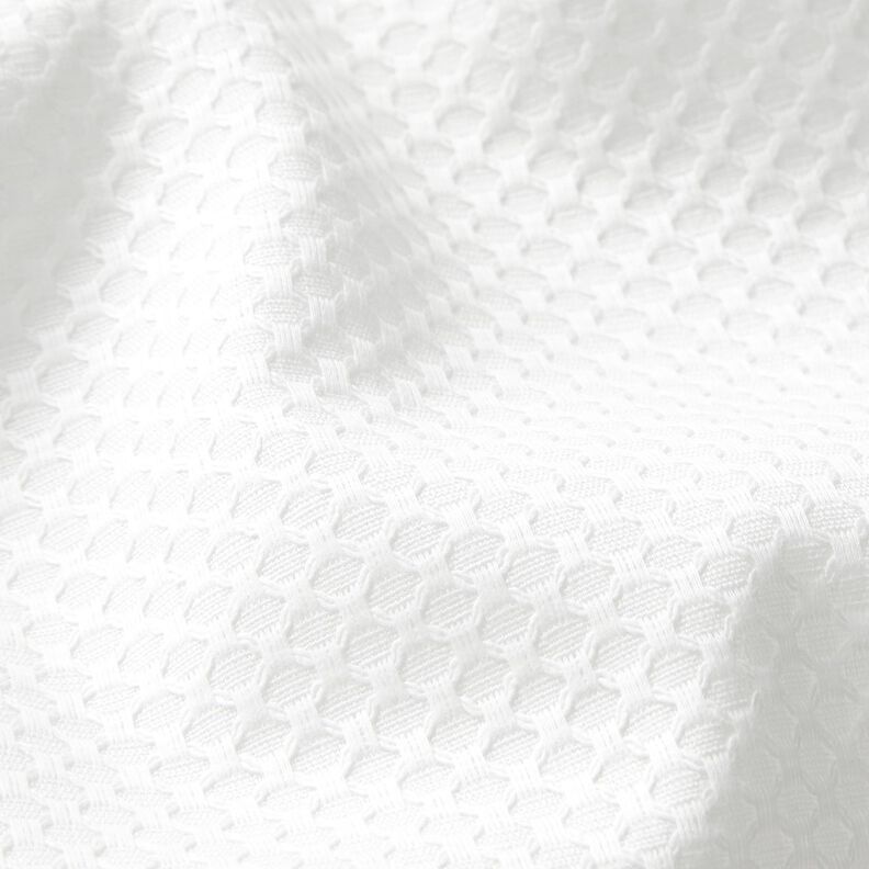 Diamond textured shirt fabric – white,  image number 2