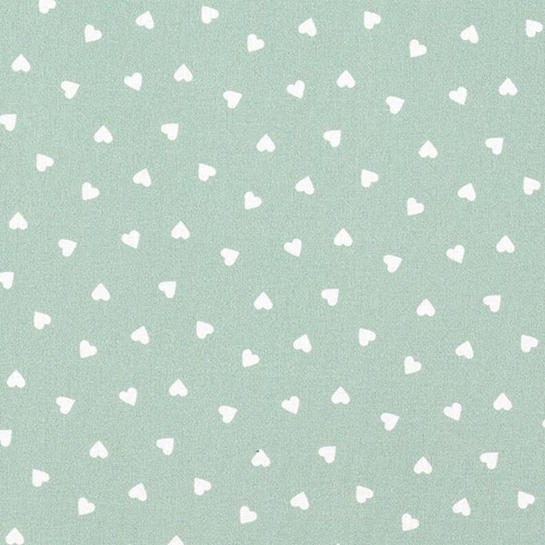 Scattered hearts organic cotton poplin – reed,  image number 1