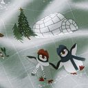 Organic French Terry Penguins and Igloos Digital Print – elephant grey, 