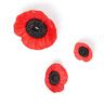 Decorative button Poppy - red,  thumbnail number 3