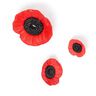 Decorative button Poppy - red,  thumbnail number 3
