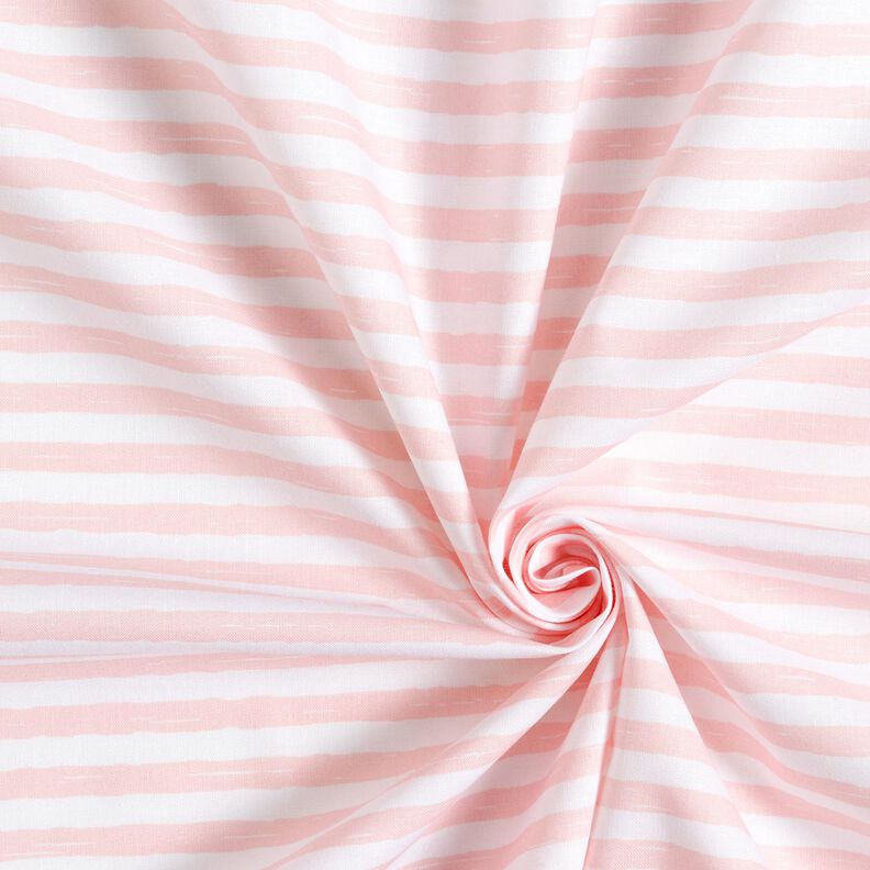 Cotton Cretonne casual stripes – light pink/white, image number 3