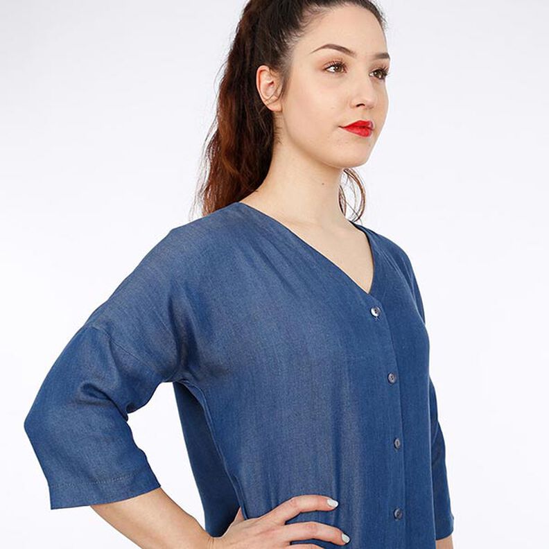 FRAU EDDA Straight-Cut Shirt Dress with Button Placket and Pockets | Studio Schnittreif | XS-XXL,  image number 9