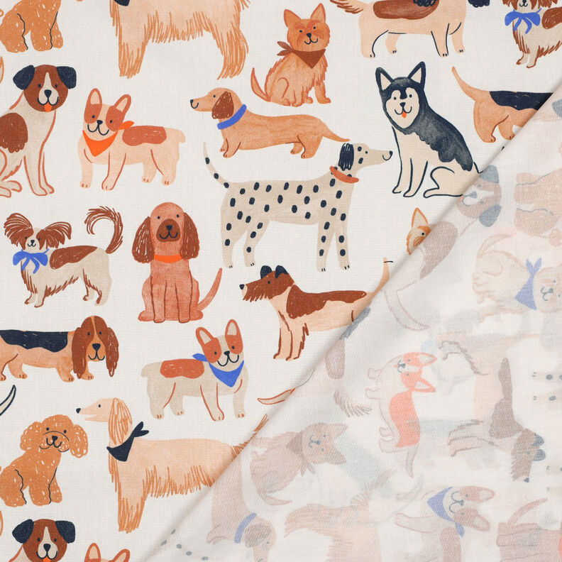 Cotton Poplin Dogs Digital Print | Poppy Fabrics – offwhite, image number 5
