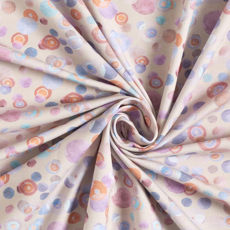 Colourful watercolour circles cotton jersey – anemone,  image number 3