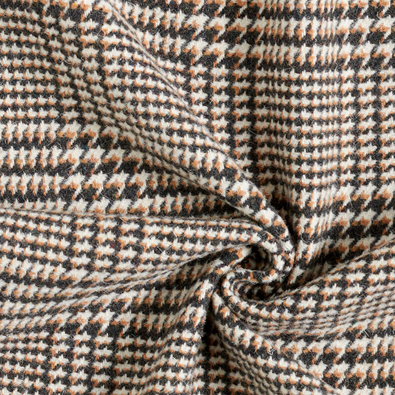 Glen Plaid Coating Fabric – anthracite/beige,  image number 3