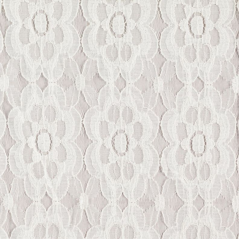 Daisies lace fabric – white,  image number 1