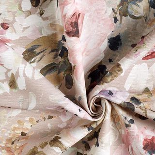 Half-Panama Decor Fabric Floris – beige/pink, 