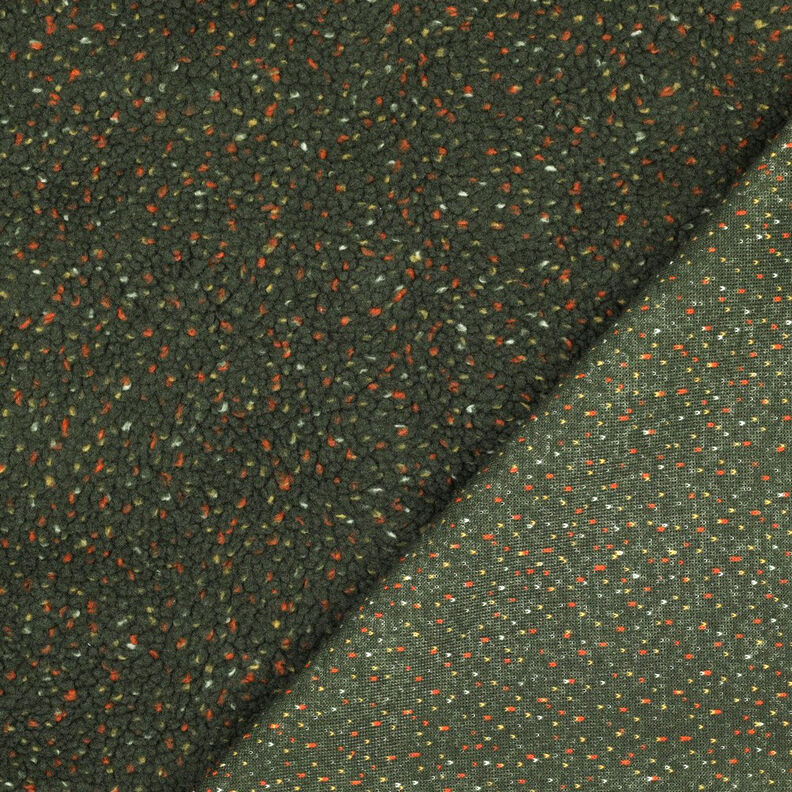 Teddy Fur Tweed Mottled | Poppy Fabrics – dark green, image number 4