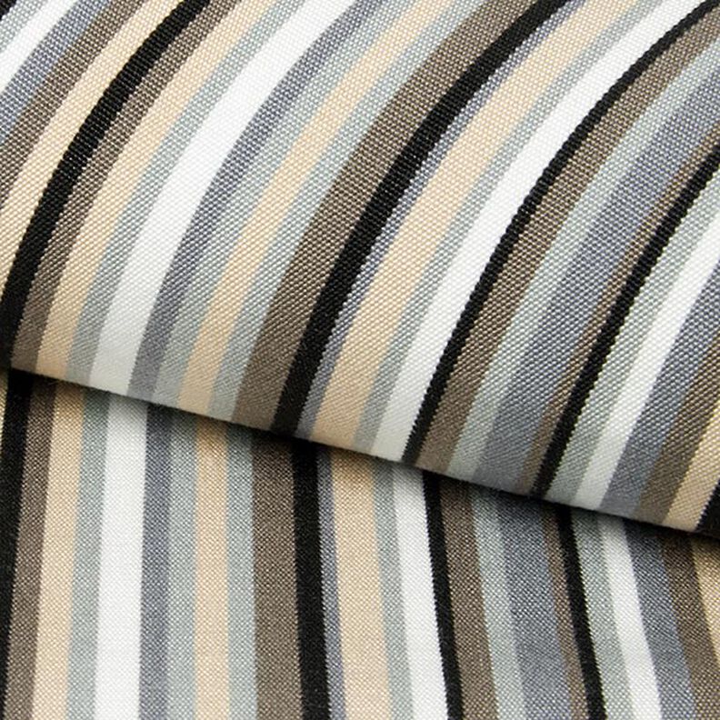 Outdoor Deckchair fabric Longitudinal stripes 45 cm – grey,  image number 1