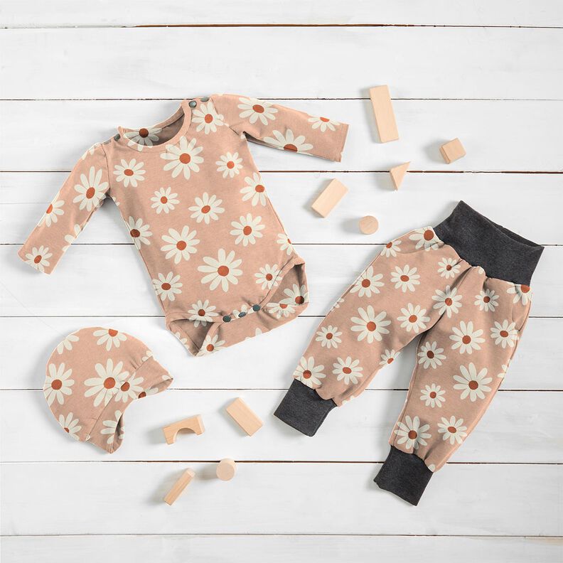 Cotton Blend Jersey Little flowers – light dusky pink, image number 7