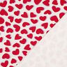 Brushed Sweatshirt Fabric hearts | Poppy Fabrics – natural/red,  thumbnail number 4