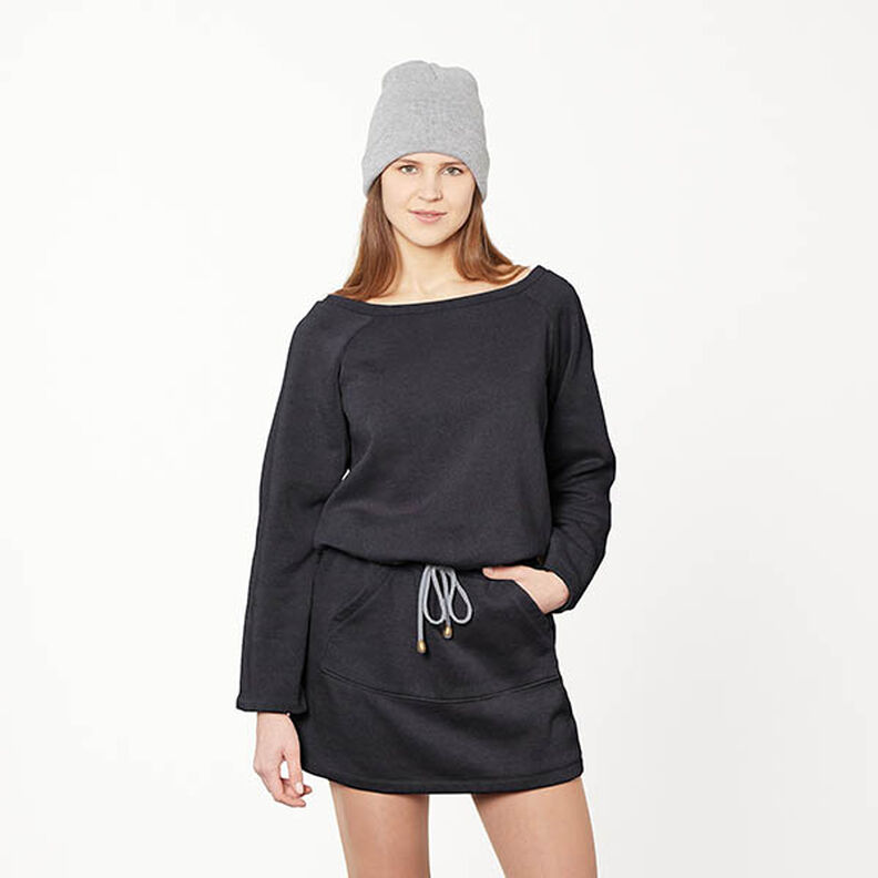 Brushed Sweatshirt Fabric Premium – black,  image number 5