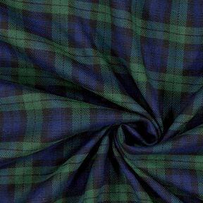 Stretch Tartan – navy blue/green, 