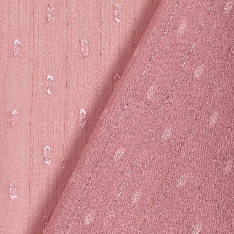 Metallic pinstripe chiffon dobby – dark dusky pink/metallic silver,  image number 4