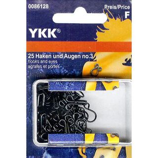 Hooks and eyes for dresses 1 – black | YKK, 