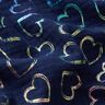 Double Gauze/Muslin hearts Foil Print – navy blue,  thumbnail number 3