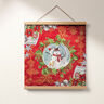 Decor Tapestry Fabric Snowman in Snow Globe – carmine,  thumbnail number 6