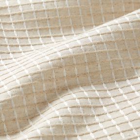 Decor Fabric Jacquard Chequered structure &ndash; natural, 