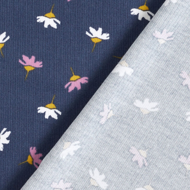 Baby Cord little flowers – navy blue,  image number 4
