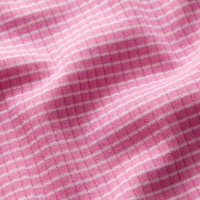 Ribbed Jersey Mini stripes – pink/white, 