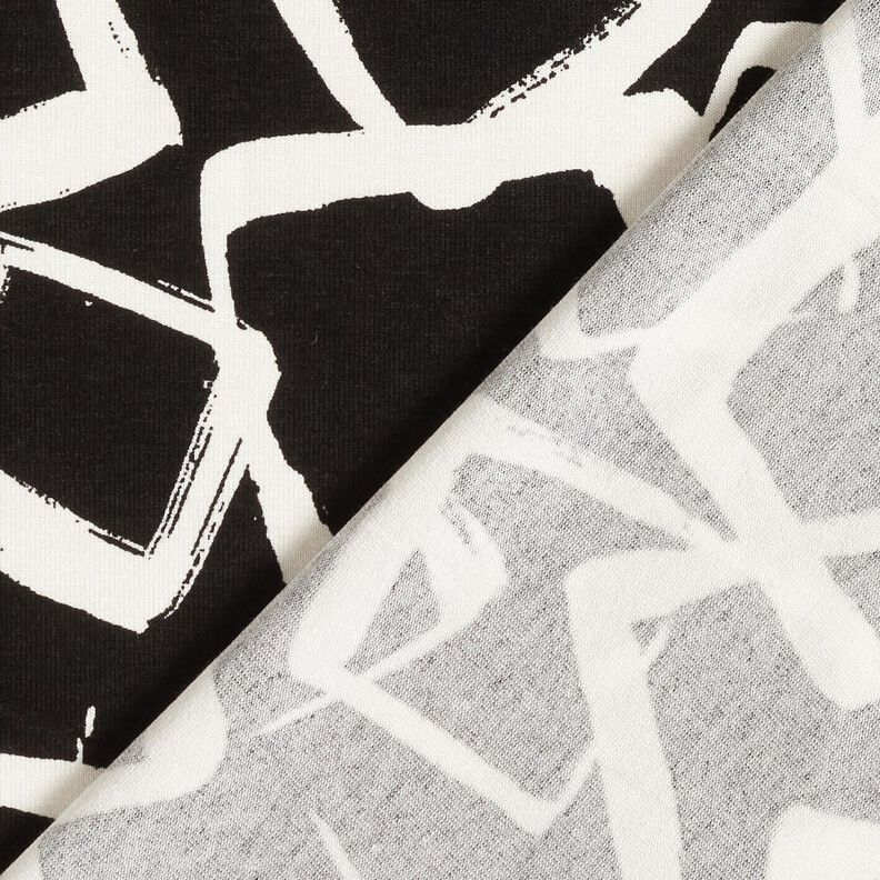 Viscose Jersey scattered diamonds – black/ivory,  image number 4