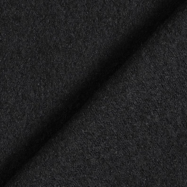 Lightweight viscose and wool blend knitted fabric – black,  image number 3