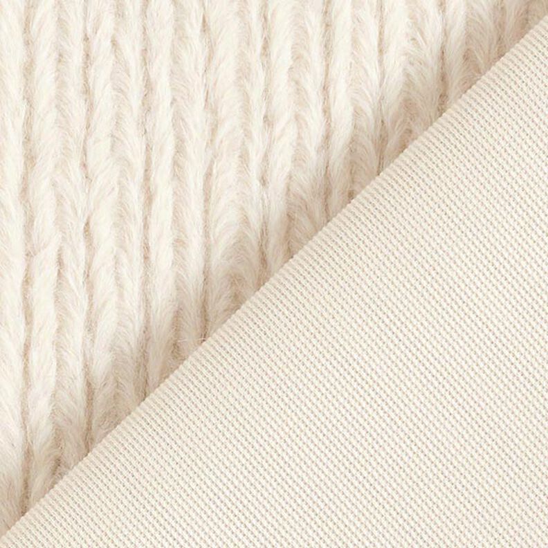 cable knit faux fur – natural,  image number 4