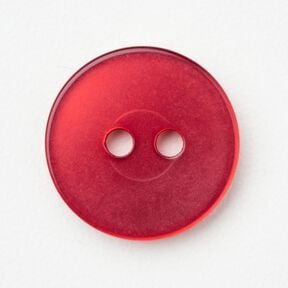 2-hole button shiny [Ø 15 mm] – chili, 