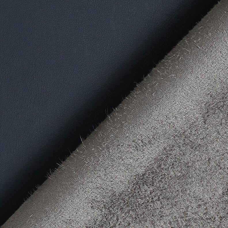 Imitation Leather with velour reverse  – midnight blue,  image number 4
