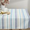 Decor Fabric Half Panama Colourful Stripe Mix Recycled – brilliant blue,  thumbnail number 7