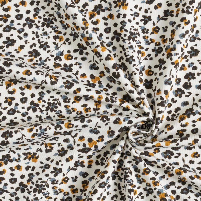 Cotton Jersey little flowers – offwhite/denim blue, image number 3