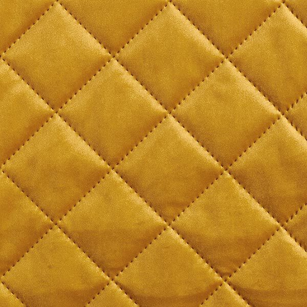 Upholstery Fabric Velvet Quilted Fabric – mustard,  image number 1