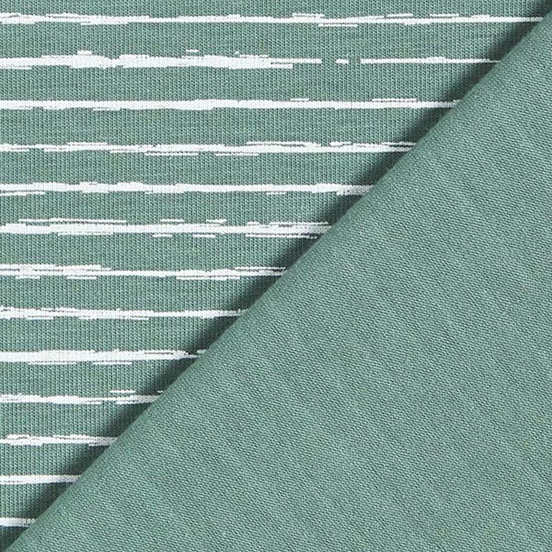 Cotton Jersey Scribble Stripes – reed,  image number 4