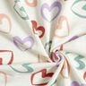 Cotton Jersey colourful hearts &ndash; white/mauve,  thumbnail number 3